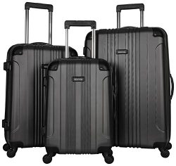 Kenneth Cole Reaction Out of Bounds Luggage 4-Wheel Abs 3-Piece Nested Set: 20″ Carry-on,  ...