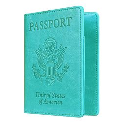 Famavala RFID Blocking Case Cover Holder Wallet for Passport (AMint-Green)