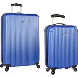 Travel Gear 19″ and 28″ Hardside Spinner Luggage Set with Carry on, Navy