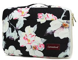 Canvaslove Lotus Waterproof Laptop sleeve bag case with pockets and handle for Macbook Air Pro 1 ...