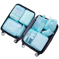 8 Set Packing Cubes – Compression Travel Storage Luggage Organizer Bags for Women Travel S ...