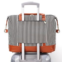 BLUBOON Weekender Overnight Bag Carry-on Shoulder Tote Travel Duffel Bag in Trolley Handle Luggage