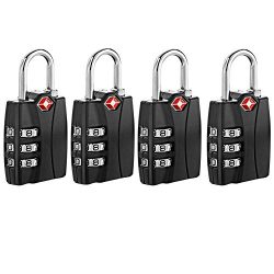 Newtion TSA Approved Luggage Locks With Open Alert Travel Security 3 Digit Combination Password  ...