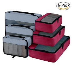 Packing Cubes Organizer Travel Accessories for Luggage 6 Set(2 Color)