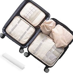 Lonew 7Pcs Packing Cubes, Travel Luggage Packing Organizers – Multi-functional Clothing So ...