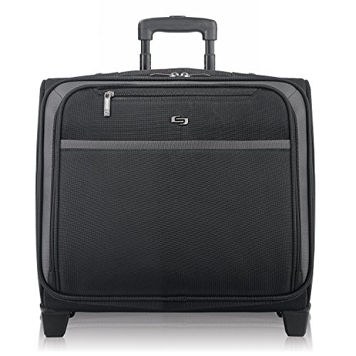 Solo Dakota 16 Inch Rolling Laptop Case with Overnighter Section, Black