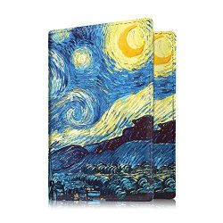 Fintie Passport Holder Travel Wallet RFID Blocking PU Leather Card Case Cover (Z-Starry Night)