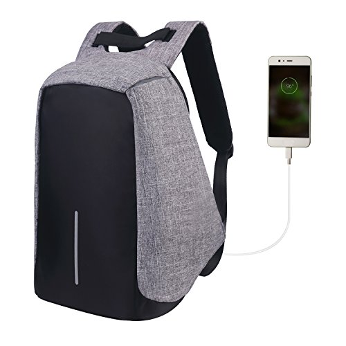 Water Resistant Laptop Backpack,Lightweight computer backpack with USB Charging Port large capac ...