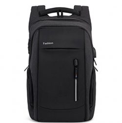 DDPP Laptop Backpack With USB Charging Port And Lock And Headphones Room, Waterproof School Back ...