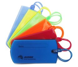 Luggage Tags for Suitcases/Colorful Flexible Travel Tags for Baggage Bags – 6 Pack