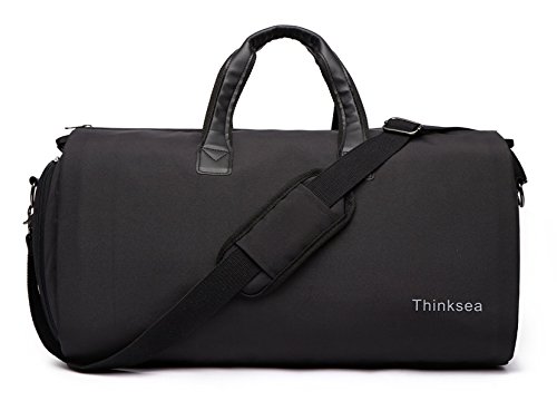 Thinksea Foldable Garment Bag with Weekender Duffle Bag Carry on for Men Women – 2 in 1 Su ...