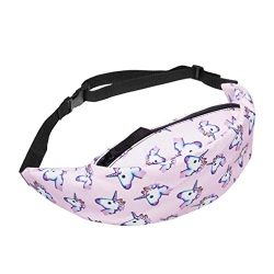 Morecome Fashion Sports Hiking Running Belt Waist Bag Pouch Zip Fanny Pack (Pink1)