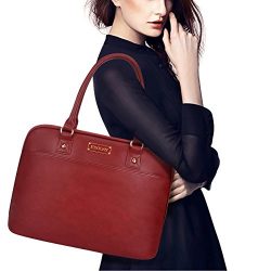 Laptop Tote Bag,15.6 inch Laptop Bag Women Work Business,Fit Notebook/MacBook/Tablet[L0009/Winered]