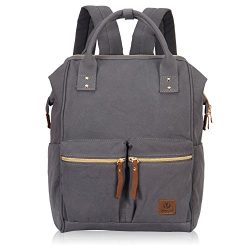 Veegul Stylish Doctor Style Multipurpose School Travel Backpack for Men Women Dual Pockets Grey