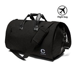 Crospack Business Travel Duffle Bag Garment Bag 55L Super Capacity Crazy Horse Leather Travel Ba ...
