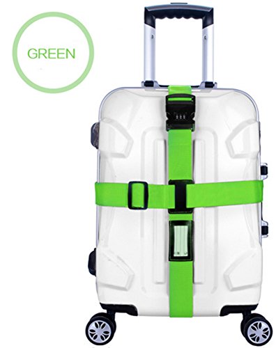 Zaptex Nylon Luggage Strap with Lock Travel Suitcase Belts (Green ...