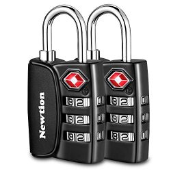 Newtion TSA Approved Luggage Locks,Open Alert Indicator,3 Digit Combination Padlock Codes with A ...