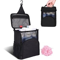 KUSOOFA Shower Tote Bag Travel, Hanging Shower Bag,Bath Organizer With Quick Dry Technology and  ...