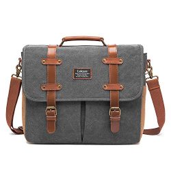 UtoteBag 15.6 Inch Business Laptop Bag Vintage Canvas Computer Messenger Bag Shoulder Bag Multi- ...