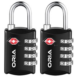 ORIA Luggage Lock, Travel Lock, TSA Approved Luggage Locks, 4 Digit Travel Combination Lock, Saf ...