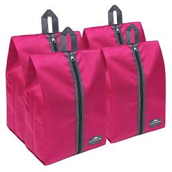 DOKEHOM DKA3030DPG1 Portable Nylon Travel Shoe Storage Organizer Bag (8 Colors) with Zipper Clos ...