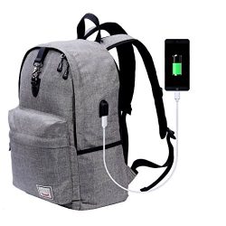 Laptop Backpack-Beyle Anti-theft Water Resistant Travel laptop backpack with USB Charging Port S ...