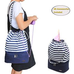 Teamoy Knitting Bag, Drawstring Travel Shoulder Tote Bag Organizer for Yarn, Unfinished Project, ...