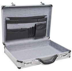 RoadPro SPC-931R 17.5″ x 4″ x 13″ Silver Aluminum Briefcase