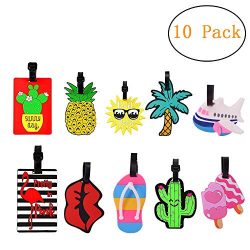 Luggage Tags Luggage Tages for Women Luggage Tags for Kids with Genuine Strap Flexible Name ID L ...