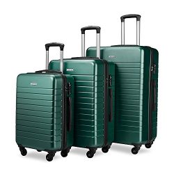 Luggage Sets Spinner Hard Shell Suitcase Lightweight Luggage-3 Piece(20″ 24″ 28̸ ...