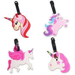 Unicorn Luggage Tags – Perfect for Kids Women Girls Travel Baggage Tags