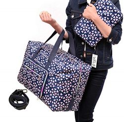 Travel Bag Foldable Large Travel Duffel Checked Bag Carry On Bag Luggage Tote Lightweight Tote B ...