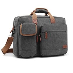 CoolBELL 15.6 inch Laptop Bag Canvas Briefcase Protective Messenger Bag Shoulder Bag for Laptop/ ...