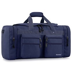 Gonex 45L Travel Duffel, Gym Sports Luggage Bag Water-resistant Many Pockets(Blue)