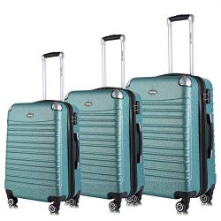 Travel Joy Expandable Luggage Set, TSA Lightweight Spinner Luggage Sets, Carry On Luggage 3 Piec ...