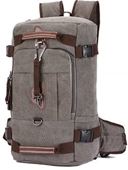 Travel Backpack, Aidonger Vintage Canvas Hiking Daypack Shoulder Bag 15” Laptop Backpack  ...