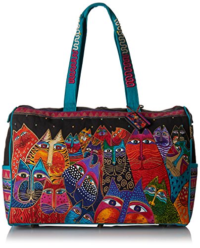 Laurel Burch Travel Bag Zipper Top 21-Inch by 8-Inch by 16-Inch, Fantasticats