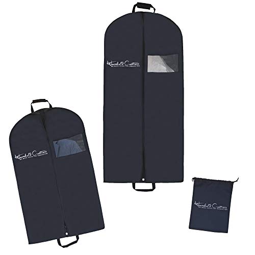 Premium Breathable Garment Bags for Travel Set of 2 Garment Bags with