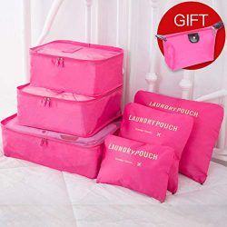 Anzu Bly 7PCs/Set Travel Storage Accessory Bag Clothes Tidy Pouch Luggage Organizer Portable Con ...