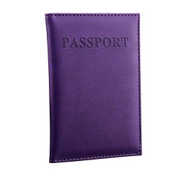 New Holder Travel Cover Case – Duseedik Leather RFID Blocking Wallet Travel Passport (purple)