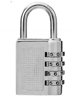 ACE Padlock 4 Digit Combination Lock for Gym, Suitcases, Sports, School, Hasp and Storage