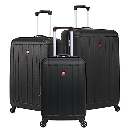 SwissGear Hardcase Spinner Luggage Set (Black)