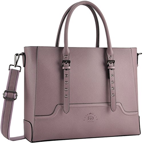 Laptop Bag for Women, 15.6 Inch Laptop Tote Multi-Pocket Work Tote Bag Structured Briefcase with ...
