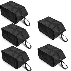 IUNIO Travel Shoe Bag Set of 5 Nylon Waterproof Storage Portable Organizer with Zipper Closure f ...