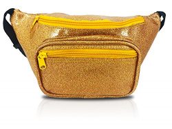 Shiny Gold Fanny Pack That Sparkles (Sparkle Gold)