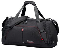 SWISS RUIGOR MOTION 07 Duffel bag (Black) with water repellent materials