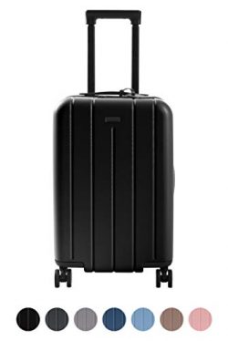 Carry On Luggage Lightweight Suitcase Spinner (Black)