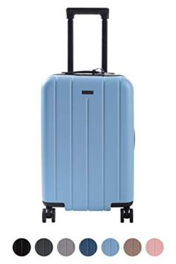 Carry On Luggage Lightweight Suitcase Spinner (Sky Blue)