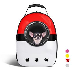 AntTech Breathable Pet Travel Poke Ball Backpack Space Capsule Carrier Bag Hiking Bubble Backpac ...