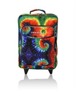 Kids Travel Suitcase, Rolling Luggage Piece, Light and Easy To Pull (Tie Dye)